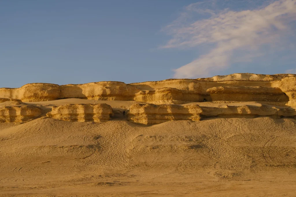 Golden desert ridges in Fayoum