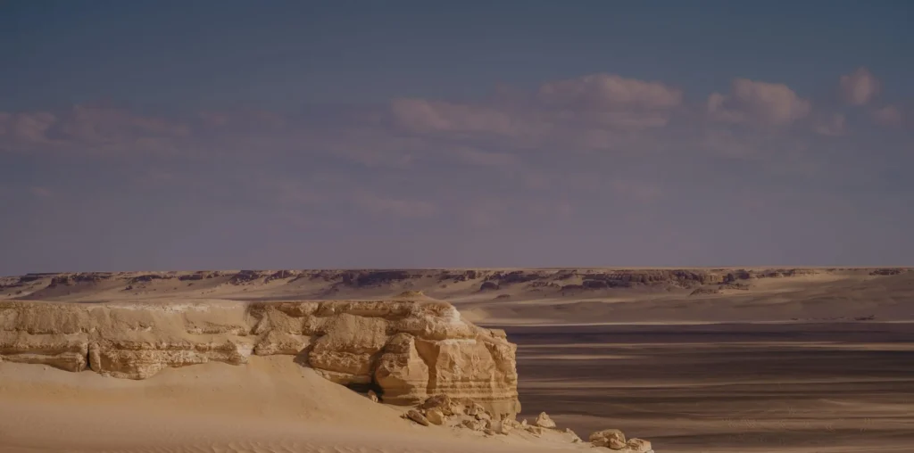 Desert landscape of Wadi El Hitan, Fayoum