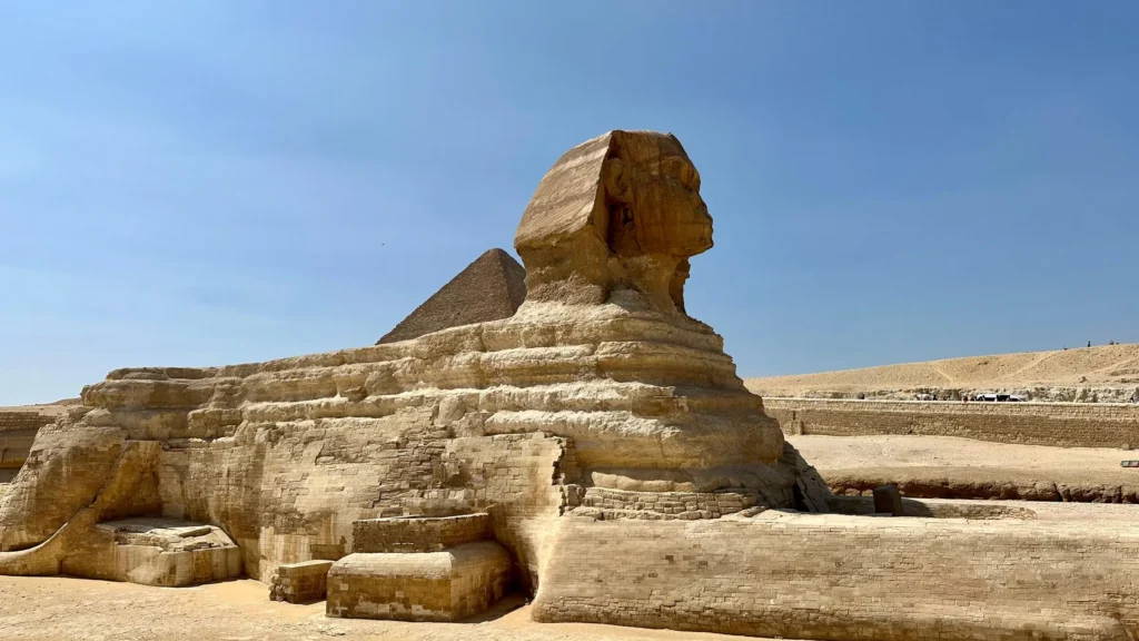 Side view of the Great Sphinx of Giza
