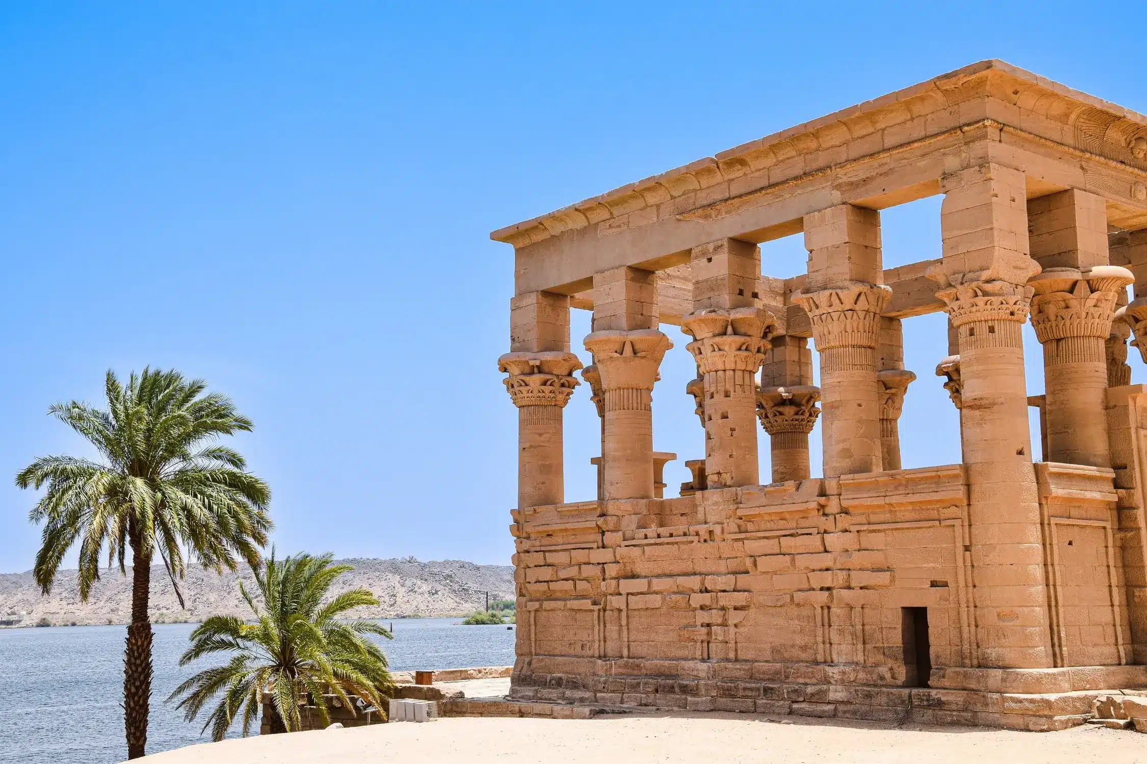 Philae Temple beside the Nile in Aswan, Egypt