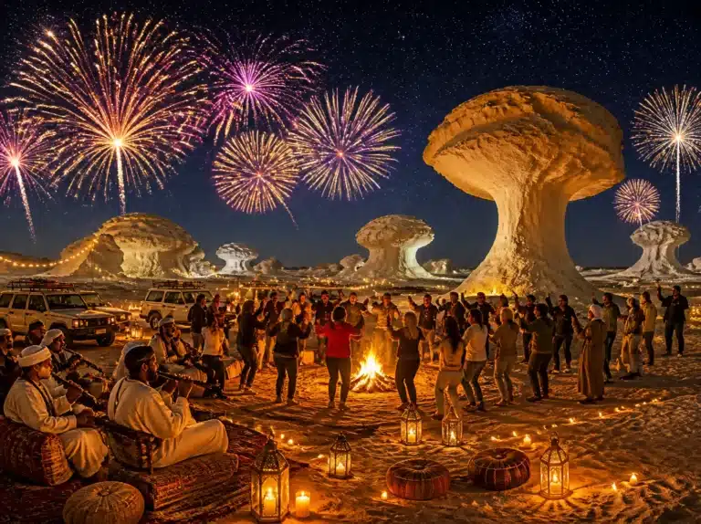 New Year’s Eve in the White Desert 2026: Bedouin Party Camp from Cairo