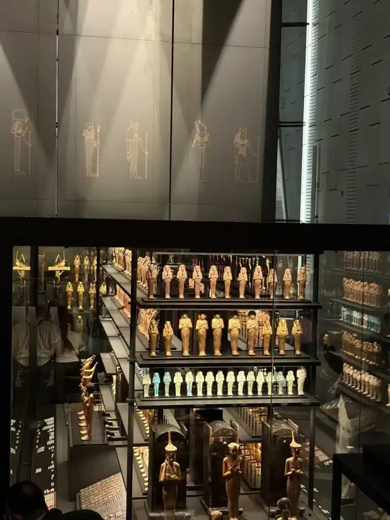 Tutankhamun shabti figures at the Grand Egyptian Museum